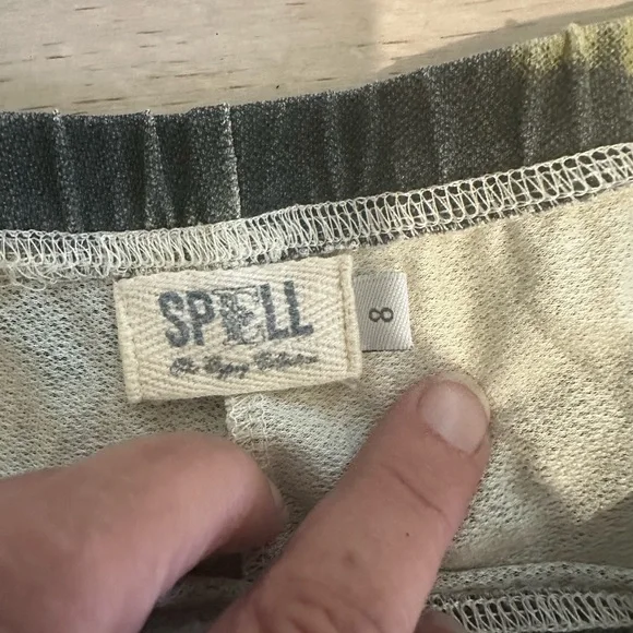 Spell Leila Feather RARE HTF early Spell Black and Tan Striped Leggings AUS 8=4 - Picture 5 of 17